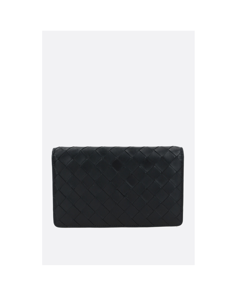 Bottega Veneta Flip Wallet In Black