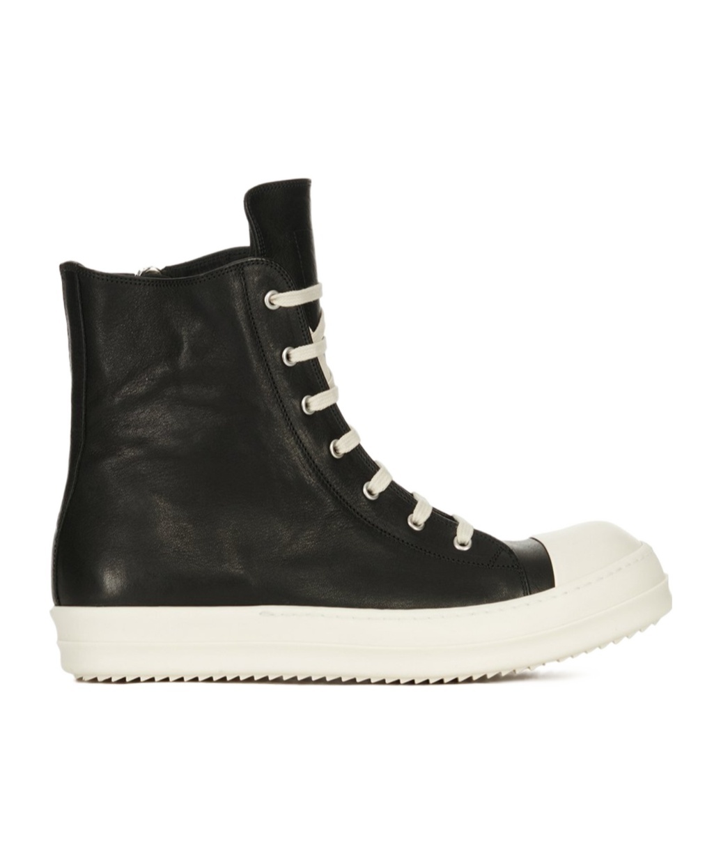 Rick Owens Leather Sneakers In Black
