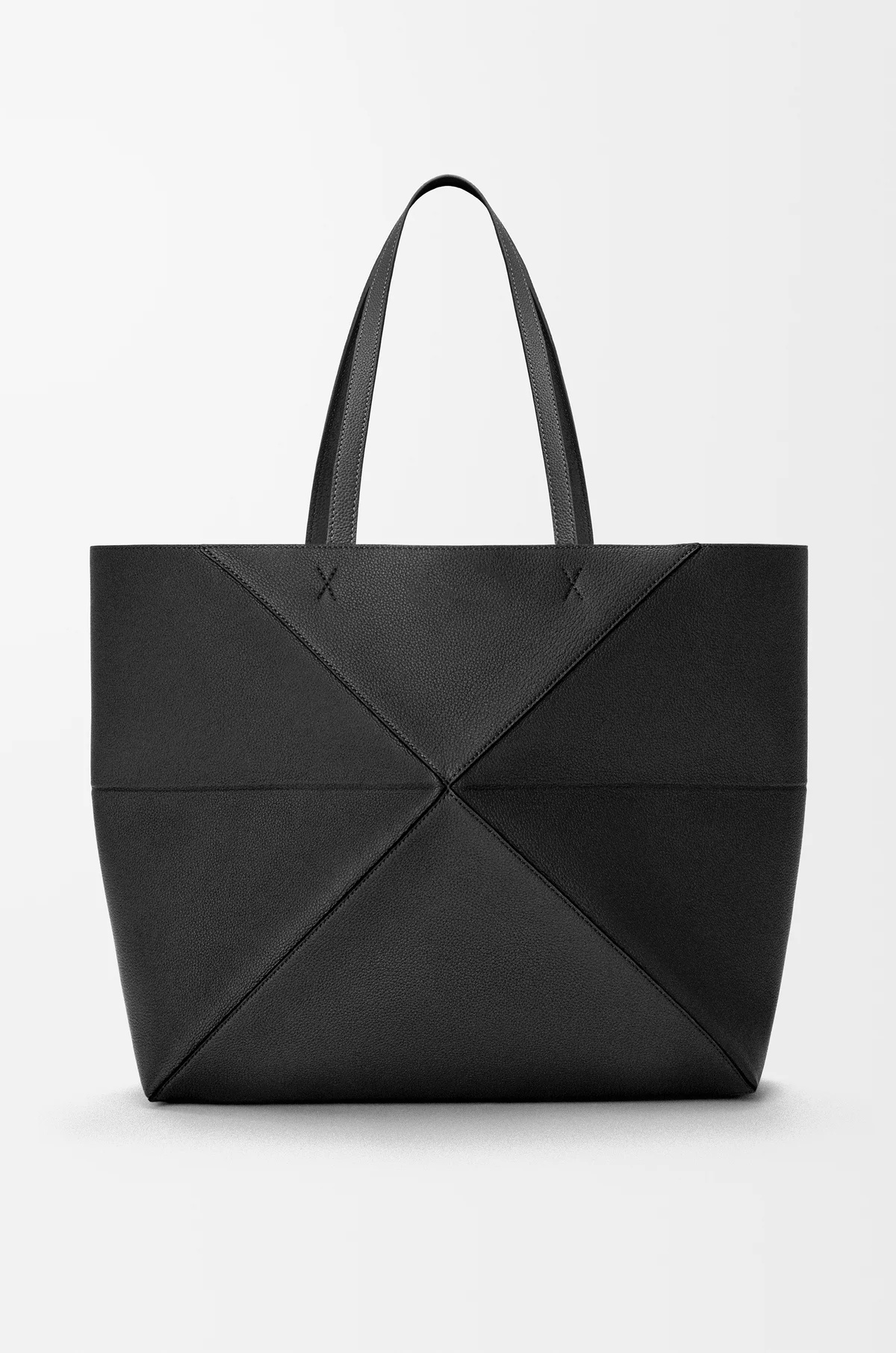 Loewe Puzzle Fold Horizontal Shoulder Bag In Black