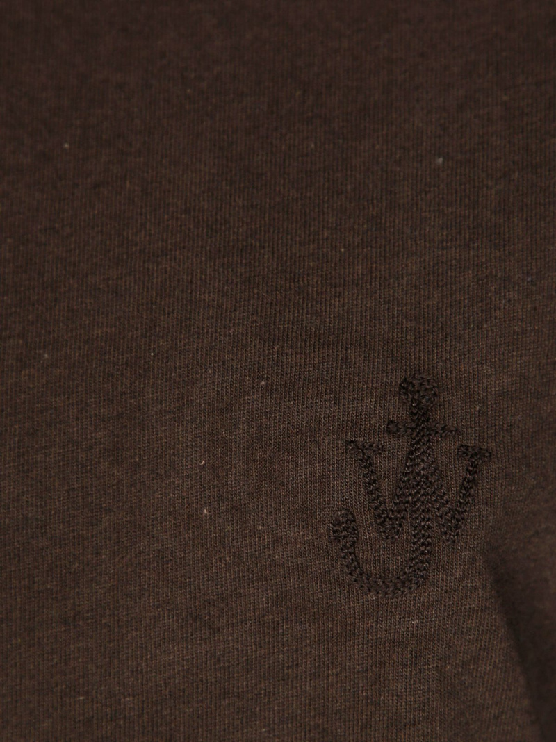 Jw Anderson Embroidered Cottont-shirt In Black