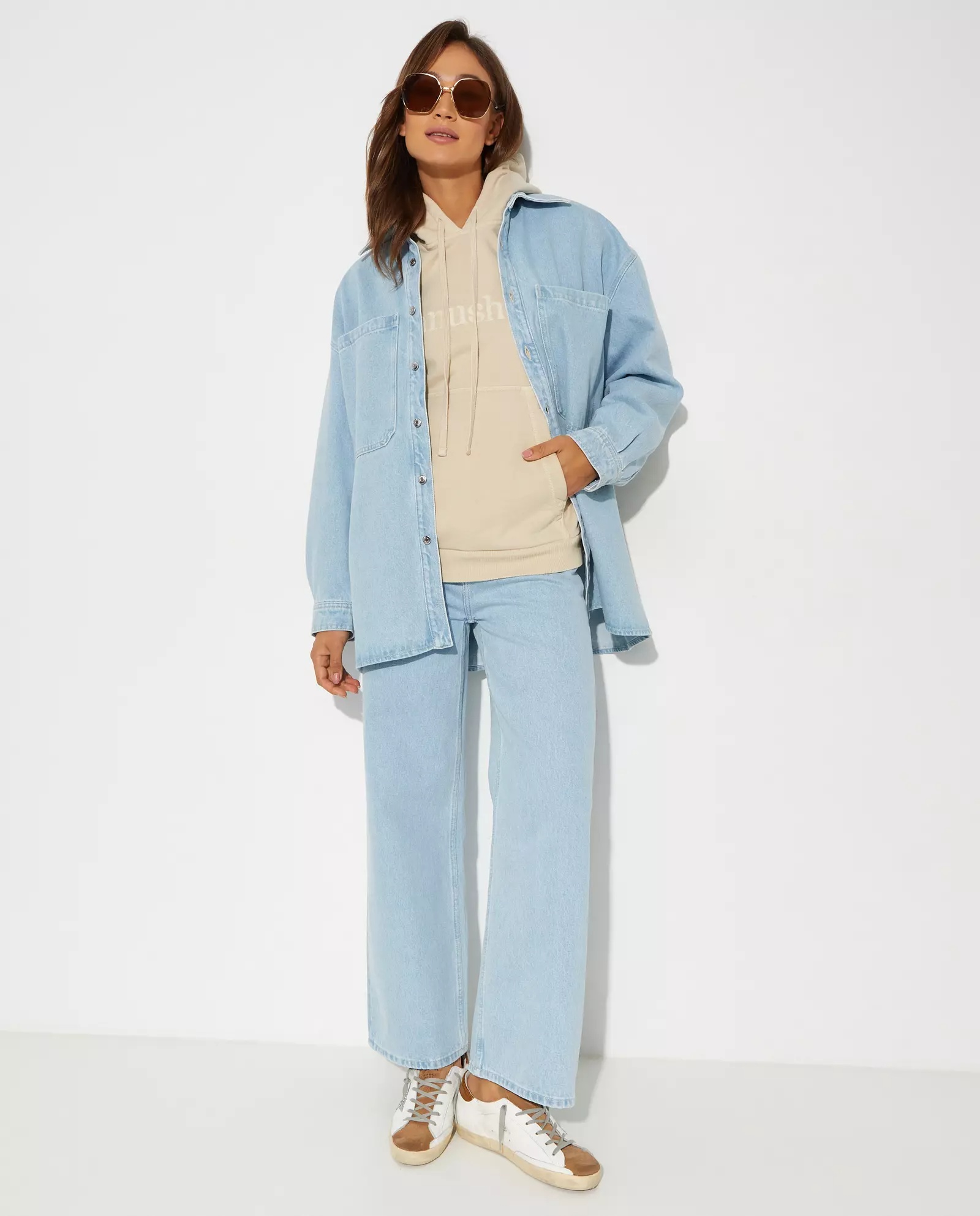 Nanushka Josine High-rise Wide-leg Jeans In Blue