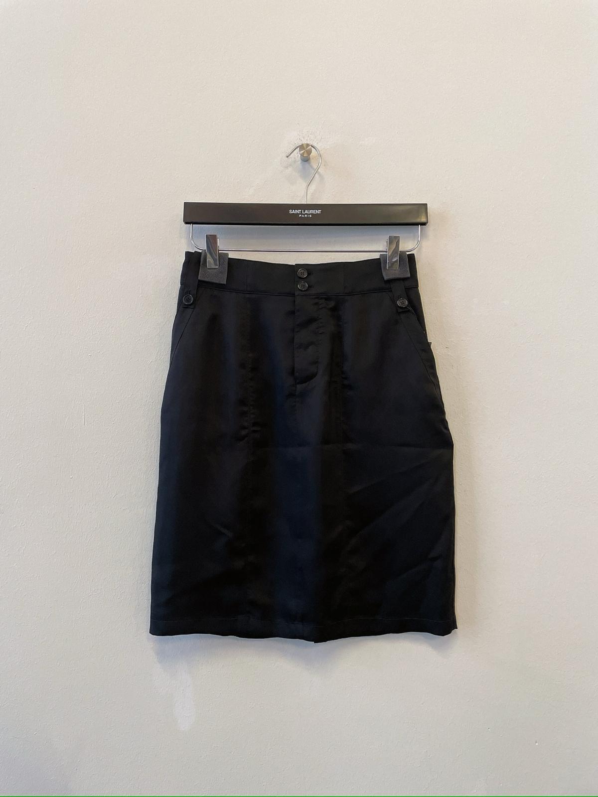 Saint Laurent Twill-weave Mini Skirt In Black