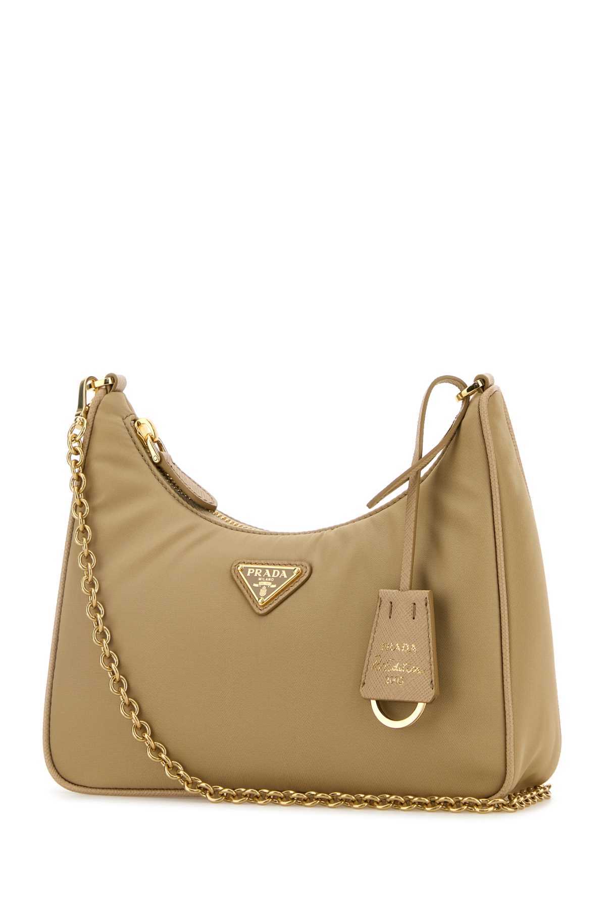 Prada Re-edition 2005 Shoulder Bag In Nude