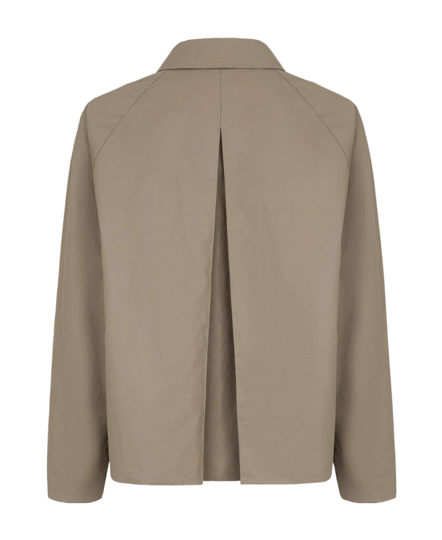 Fendi Asymmetric-hem Shirt Jacket In Nude