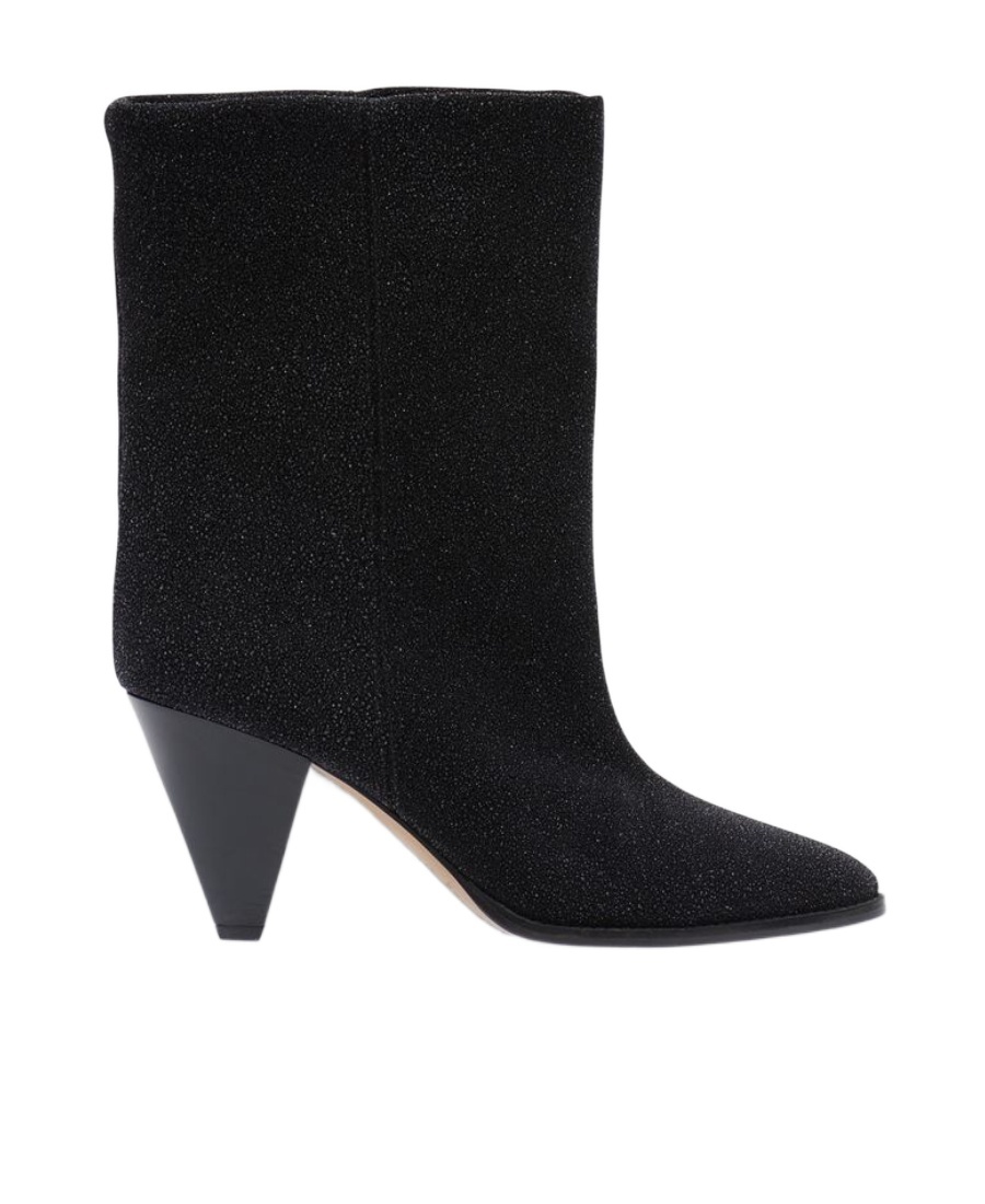 Isabel Marant Sequined Short Boots In Black