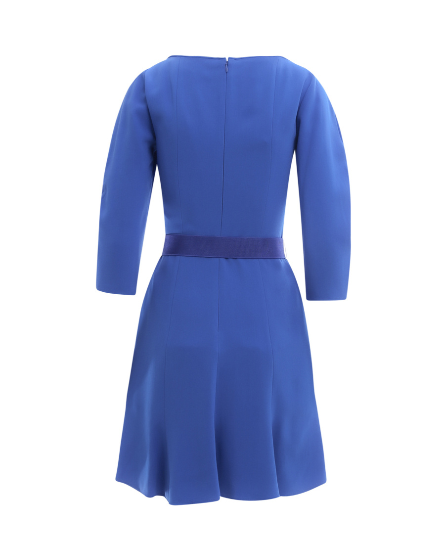 Stella Mccartney Blouson-sleeve Belted Mini Dress In Blue