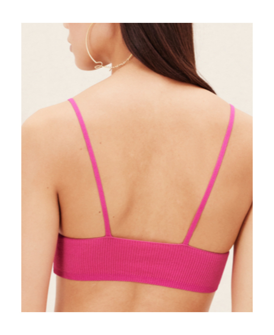 Jacquemus Pralu Logo-plaque Cropped Top In Pink