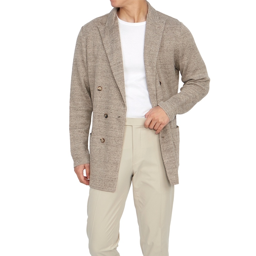 Lardini Long-sleeved Sweater In Nude