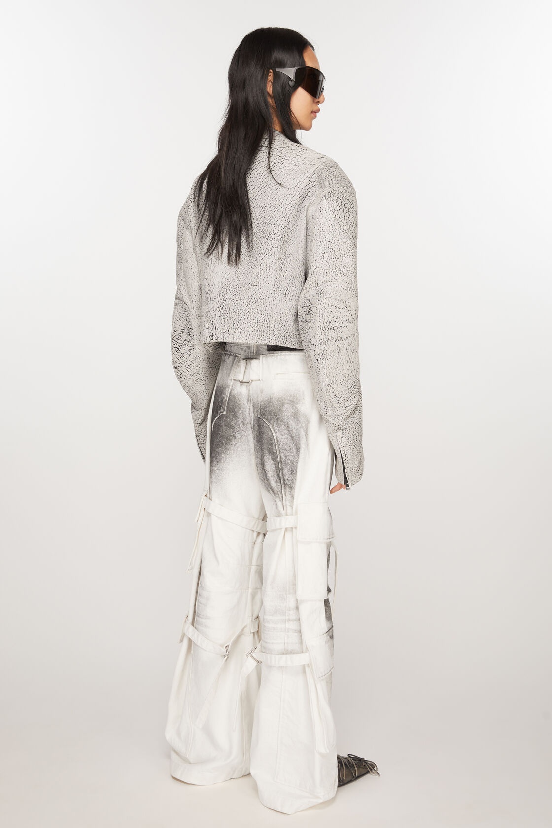 Acne Studios Loose-fit Jeans In White/black