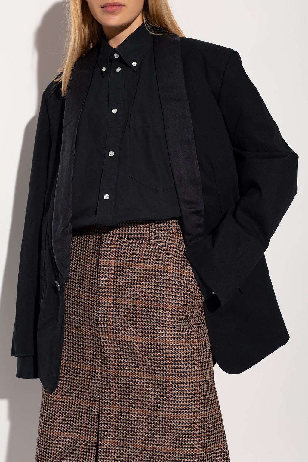 Balenciaga Single-breasted Blazer In Black