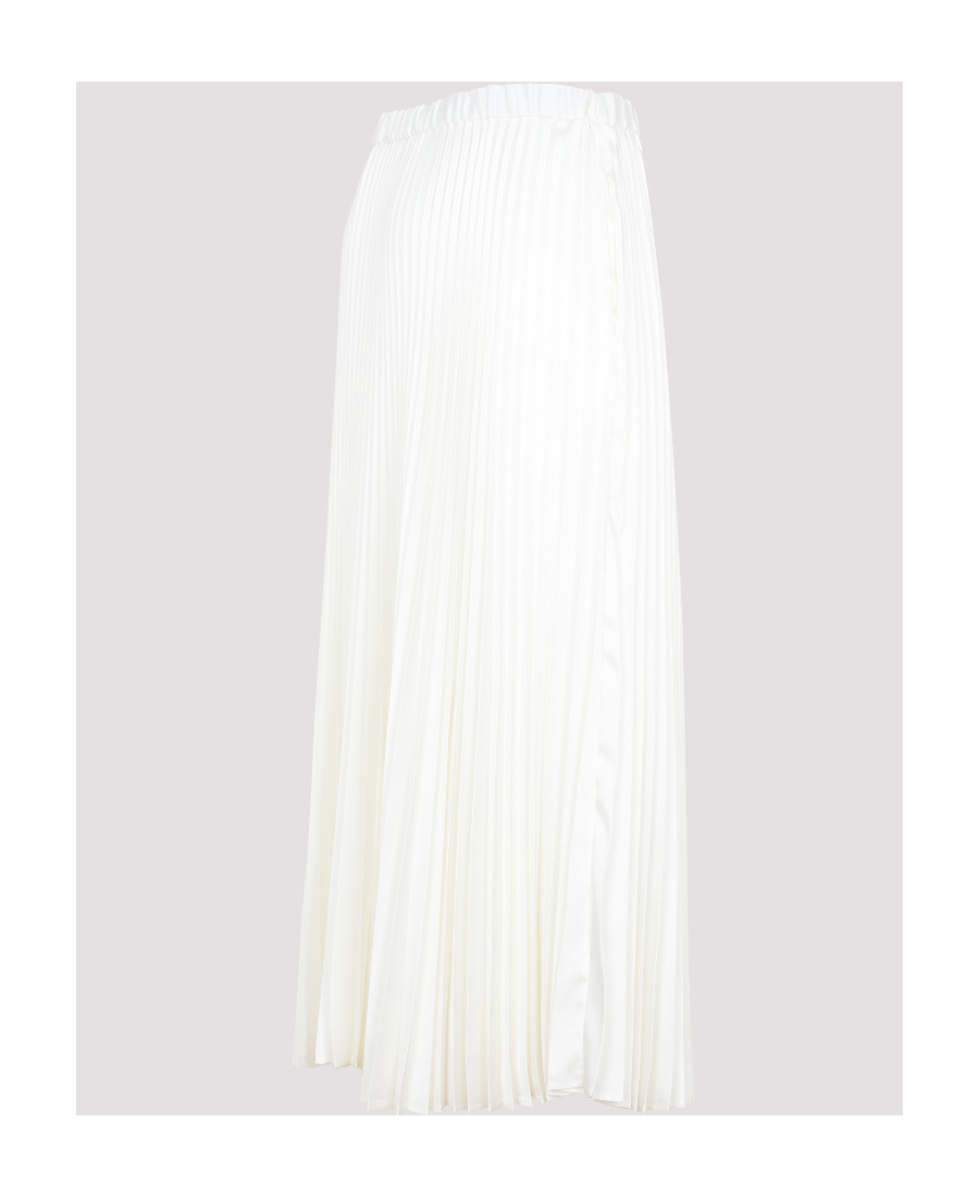 Jil Sander Pleated Elasticated-waist Skirt In White