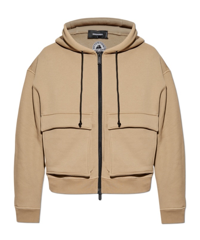 Dsquared2 Hooded Jacket In Nude
