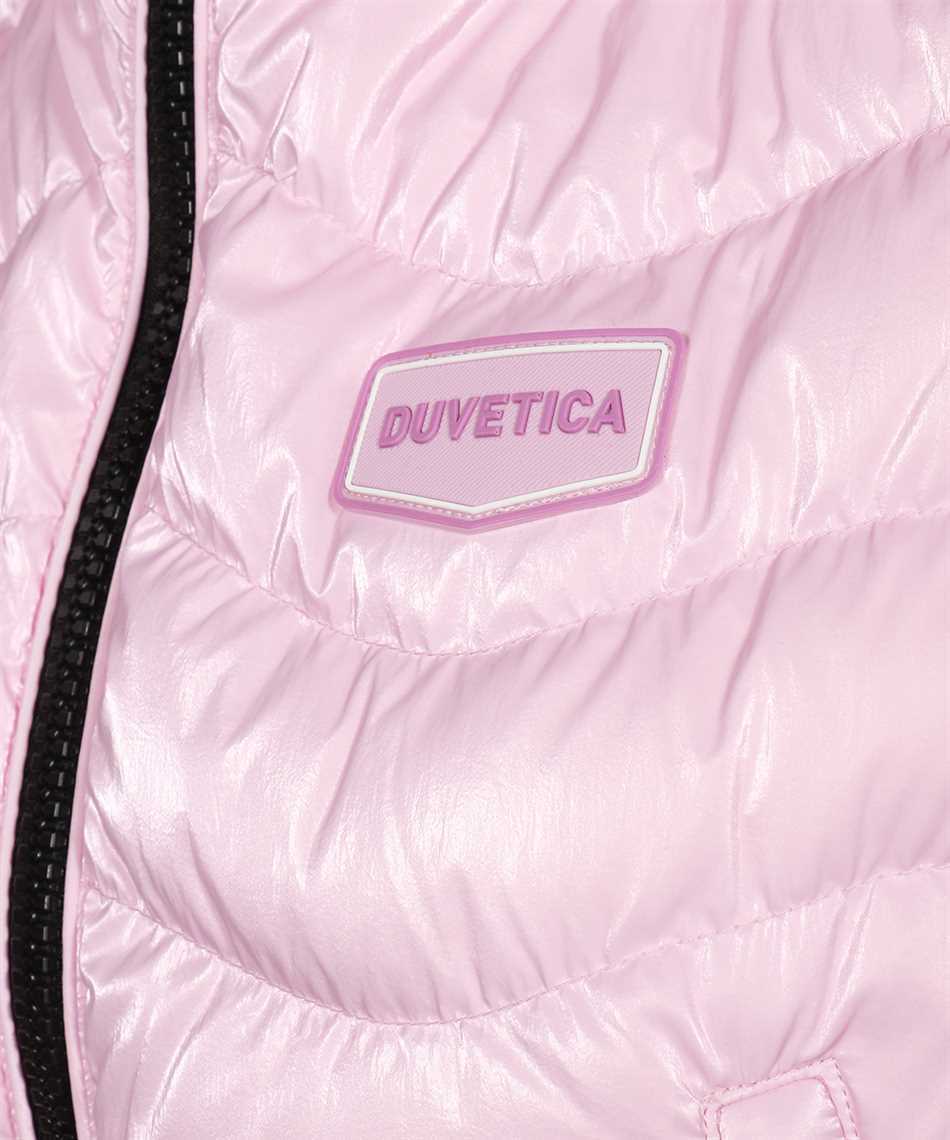 Duvetica Peplum-hem Quilted Down Vest In Pink