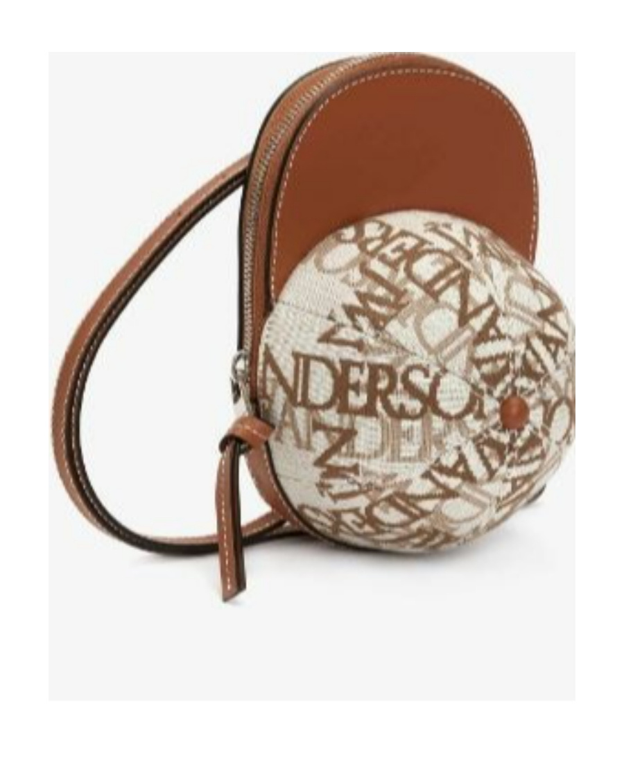 Shop Jw Anderson Medium Cap Logo-jacquard Bag In Nude