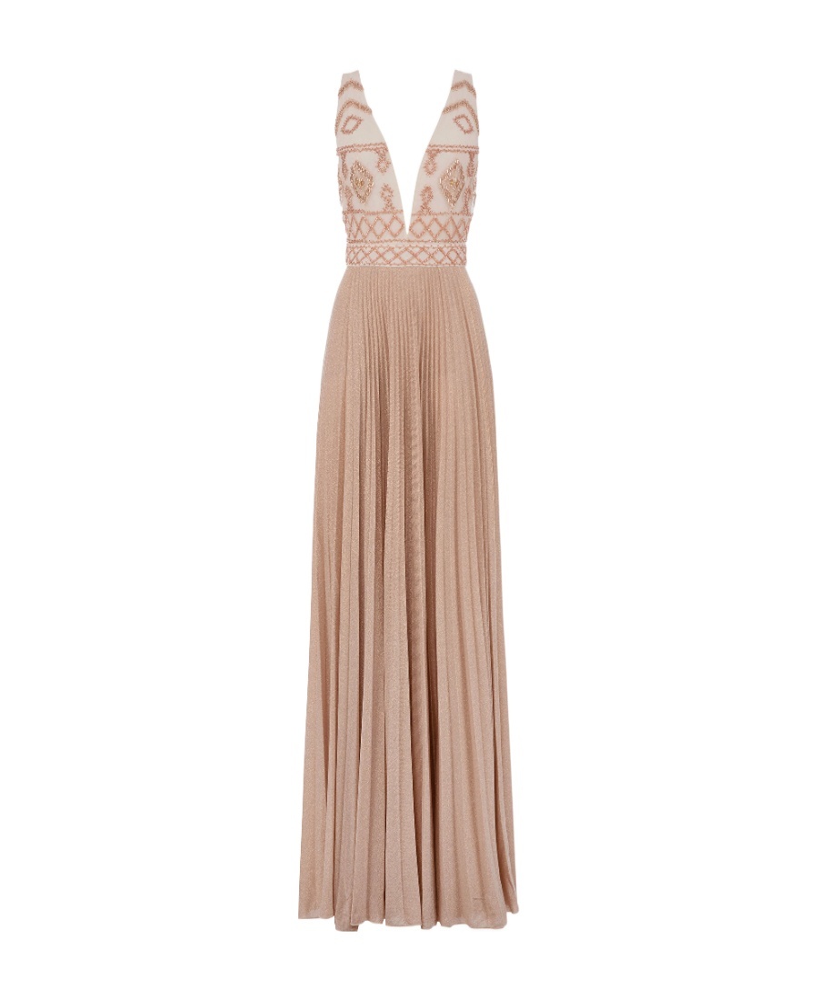 Elisabetta Franchi Dress Woman Color Blush Pink In Nude