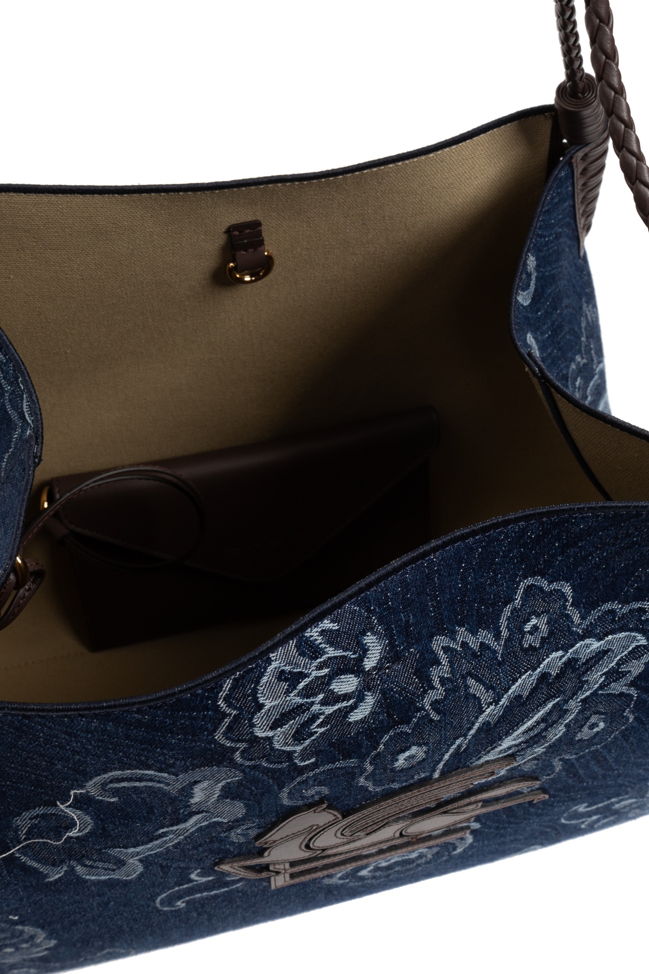 Etro Womens Denim Blue Scuro Libra Denim Shoulder Bag In Blue