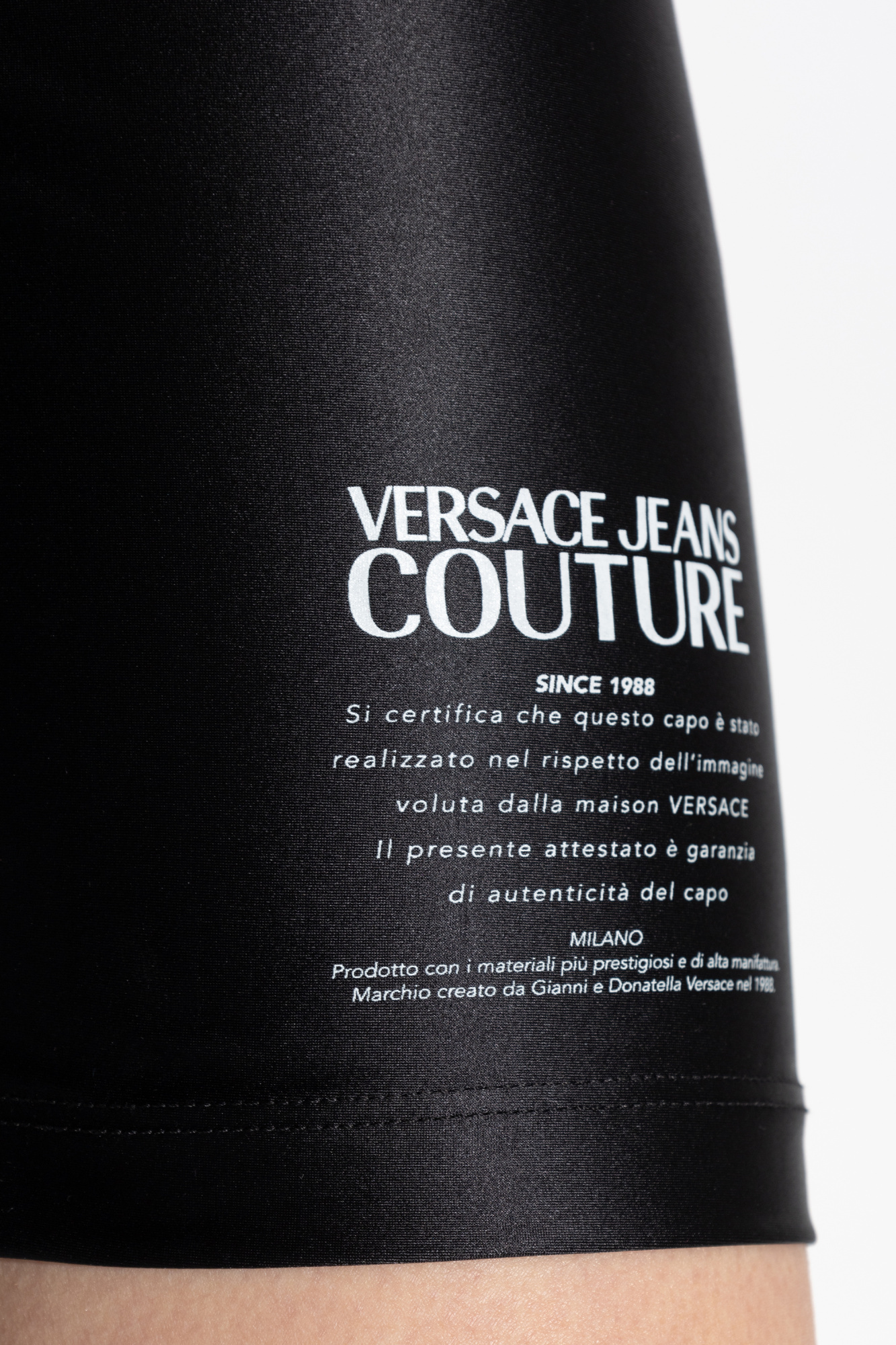 VERSACE JEANS LOGO-PRINT SHORTS