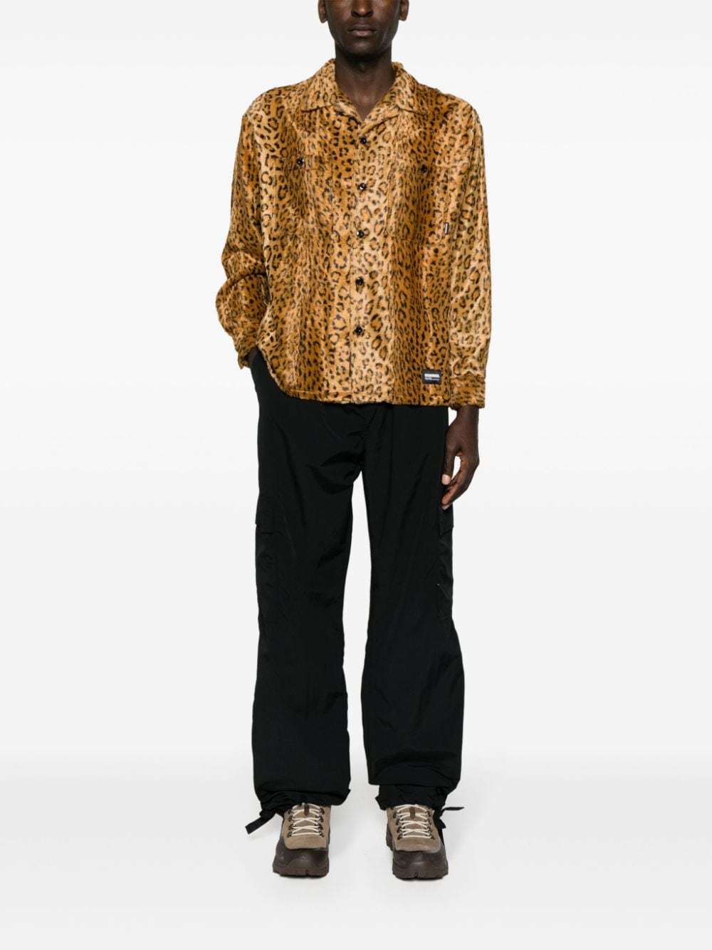 Msgm Straight-leg Ripstop Cargo Trousers In Black