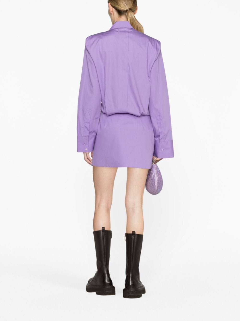 Attico ''margot'' Lavender Mini Dress In Purple