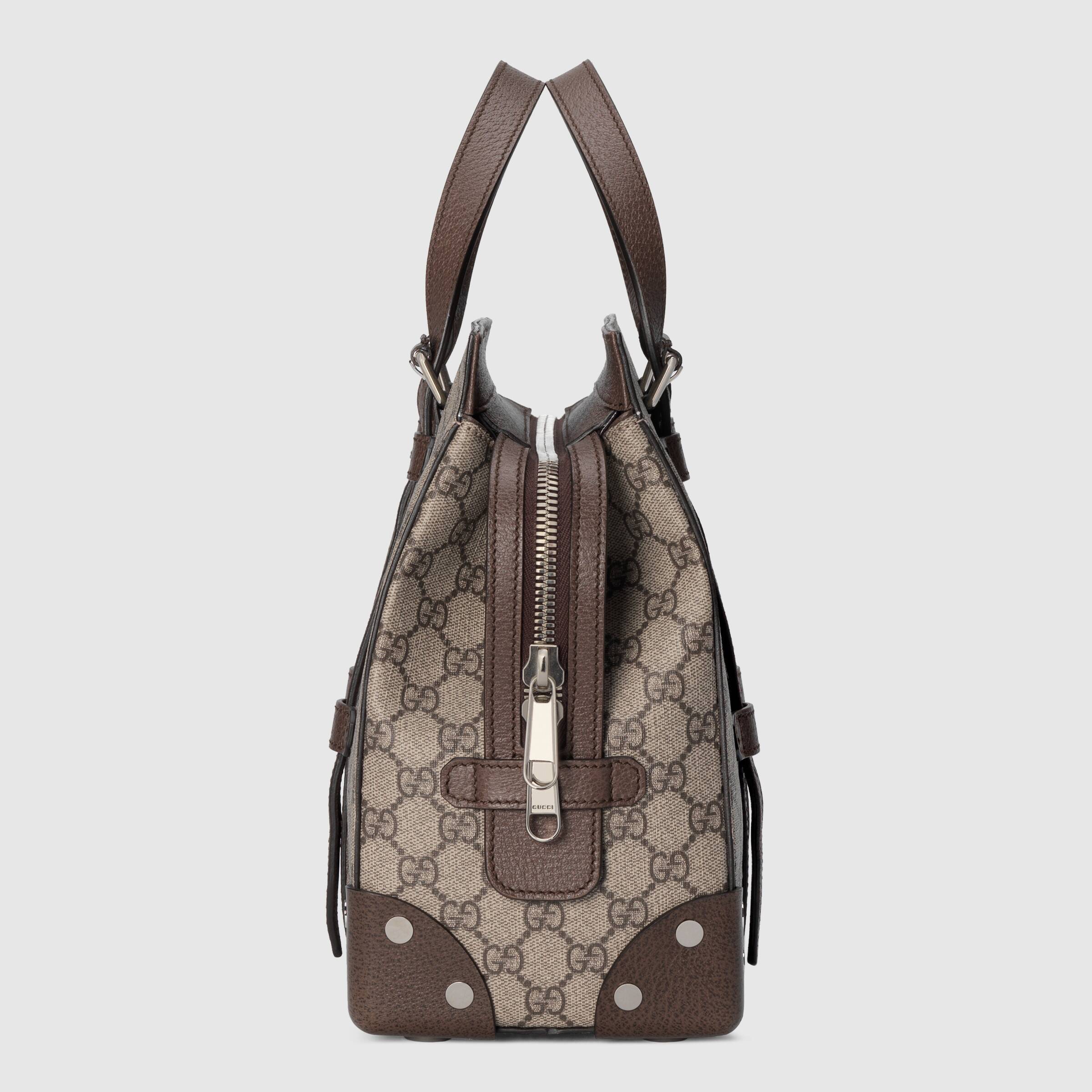 Gucci Gg Supreme Tote Bag In Gray