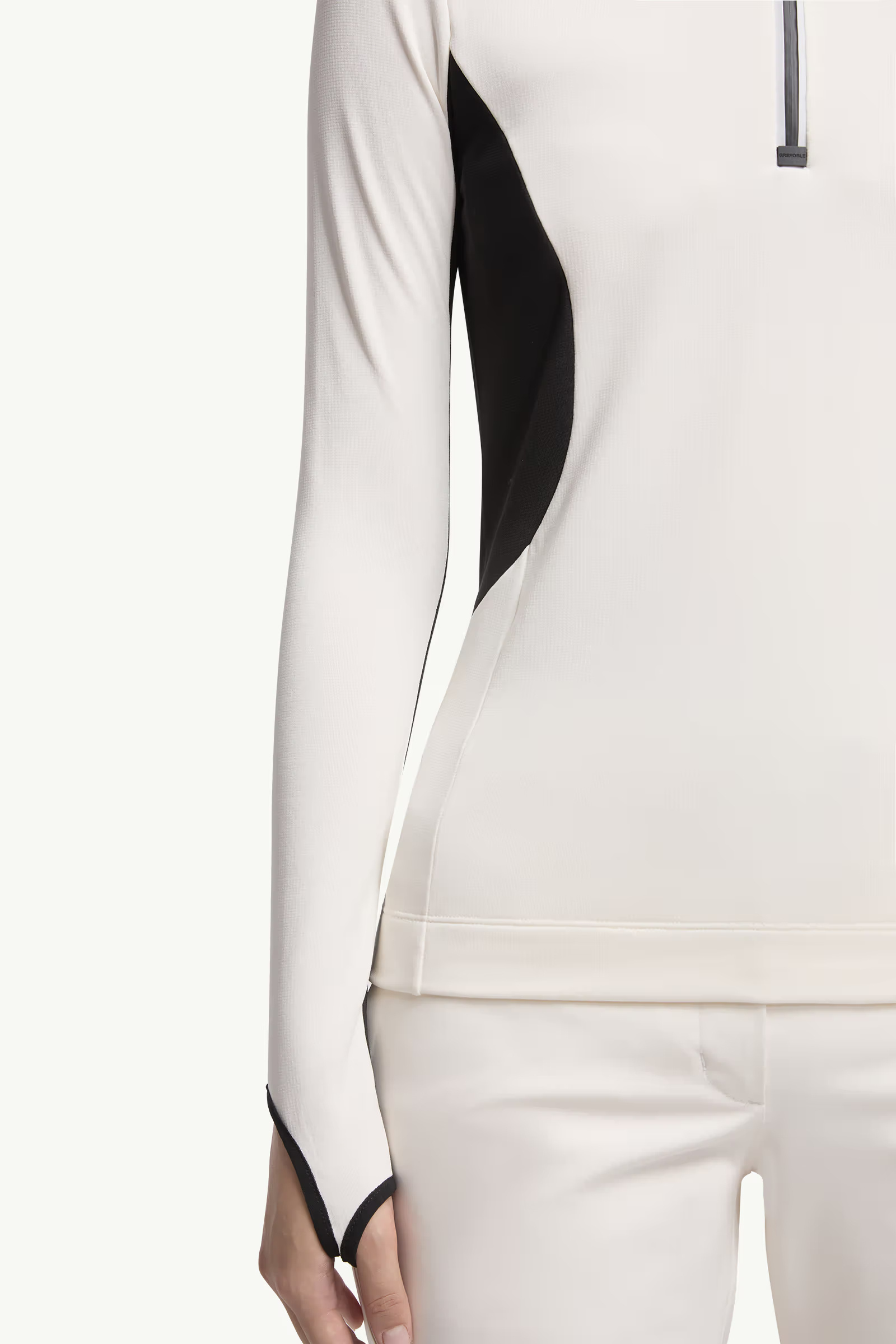 Moncler Color-block Stretch-jersey Base Layer In White