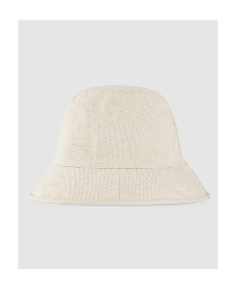 Gucci Jumbo Gg Bucket Hat In White