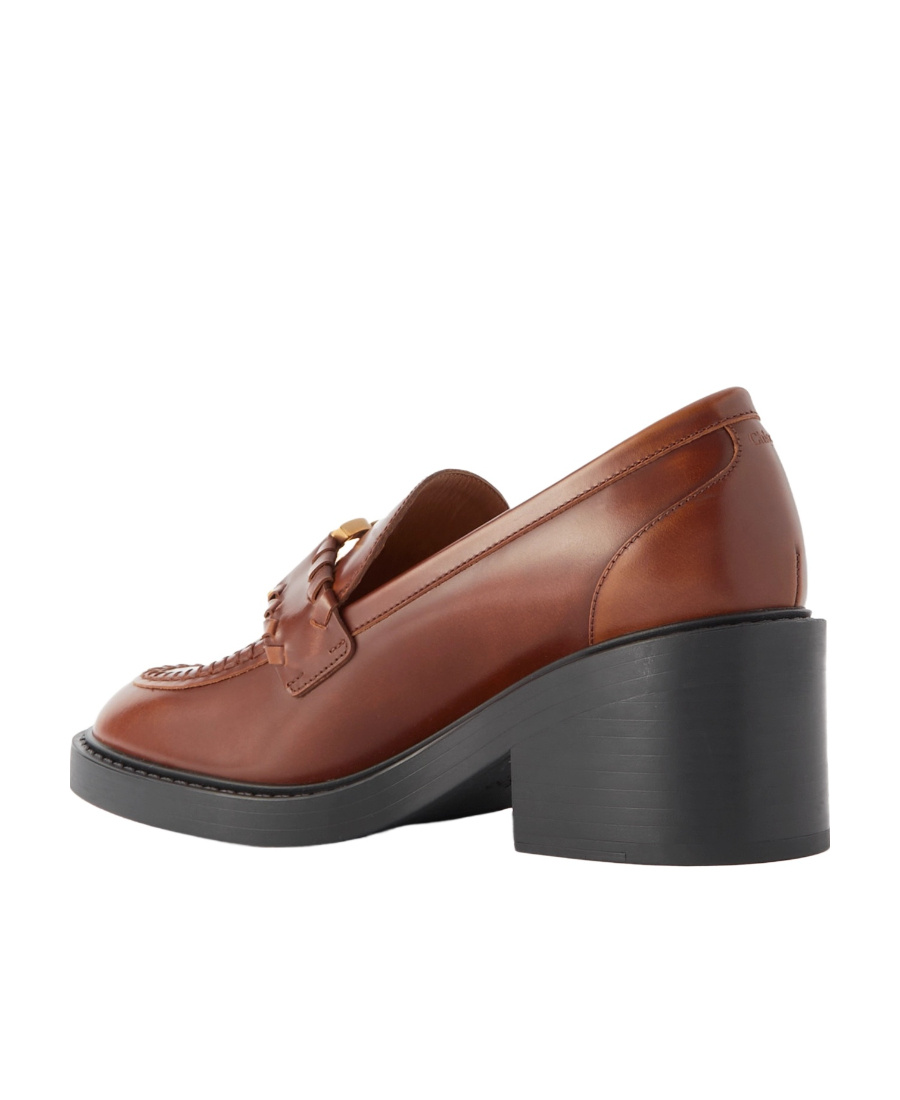 Chloé Marcie Embellished Leather Loafers In Black