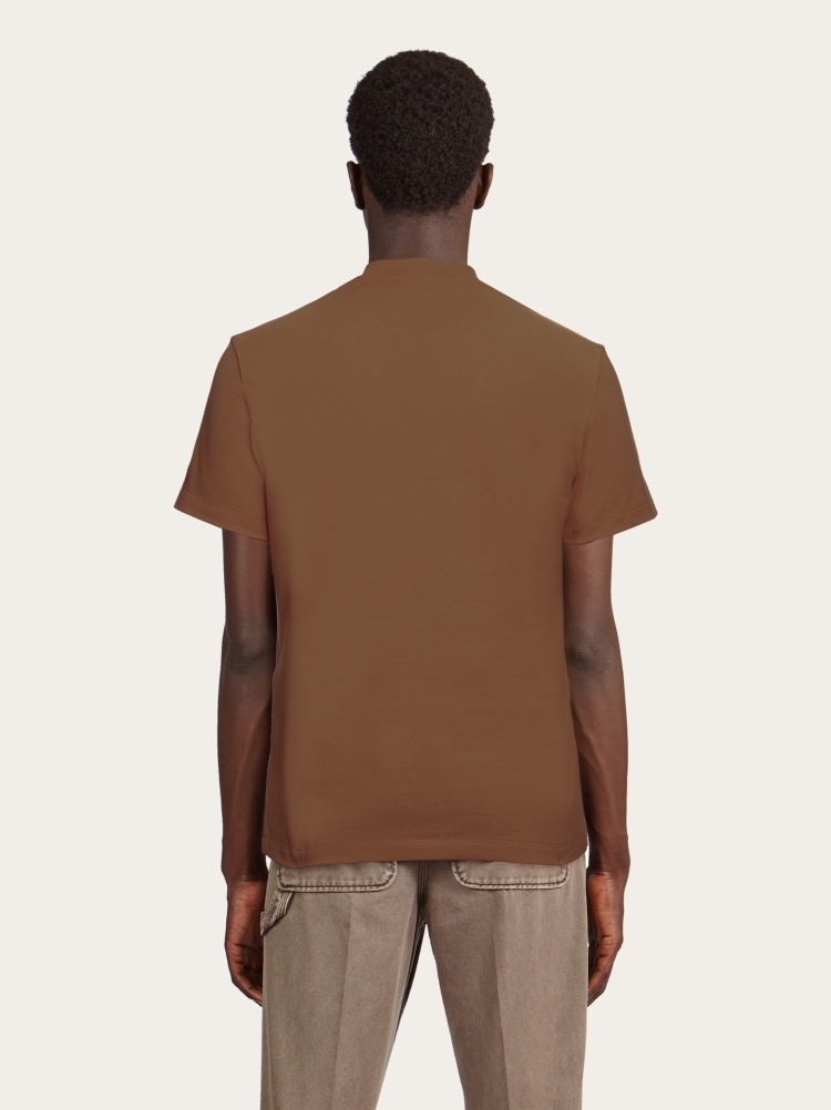 Ferragamo Round-necked T-shirt In Brown