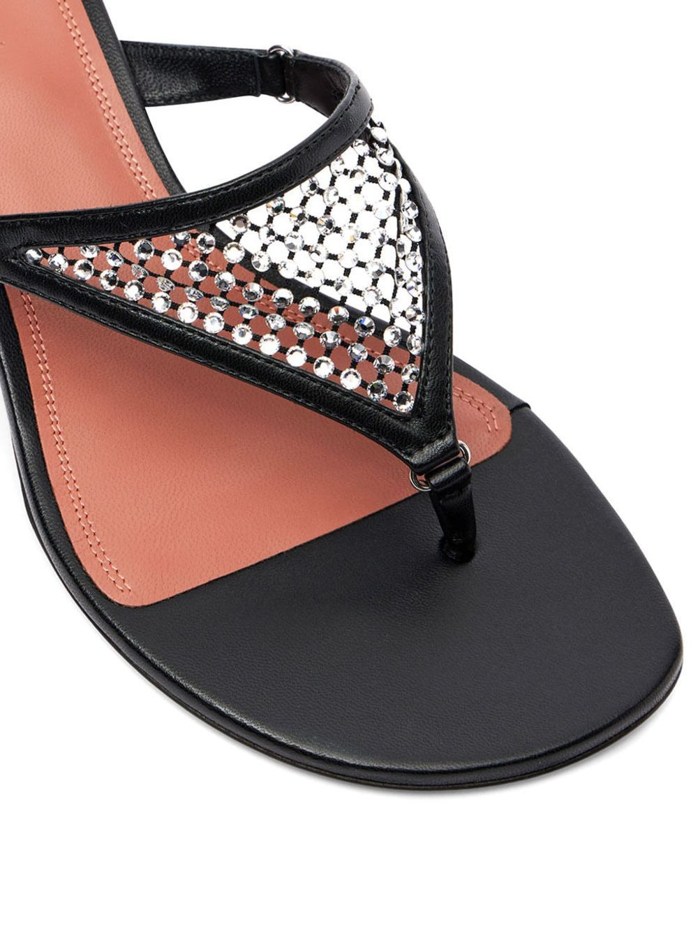 Amina Muaddi Cameron 45 Crystal-embellished Thong Sandals In Animal Print
