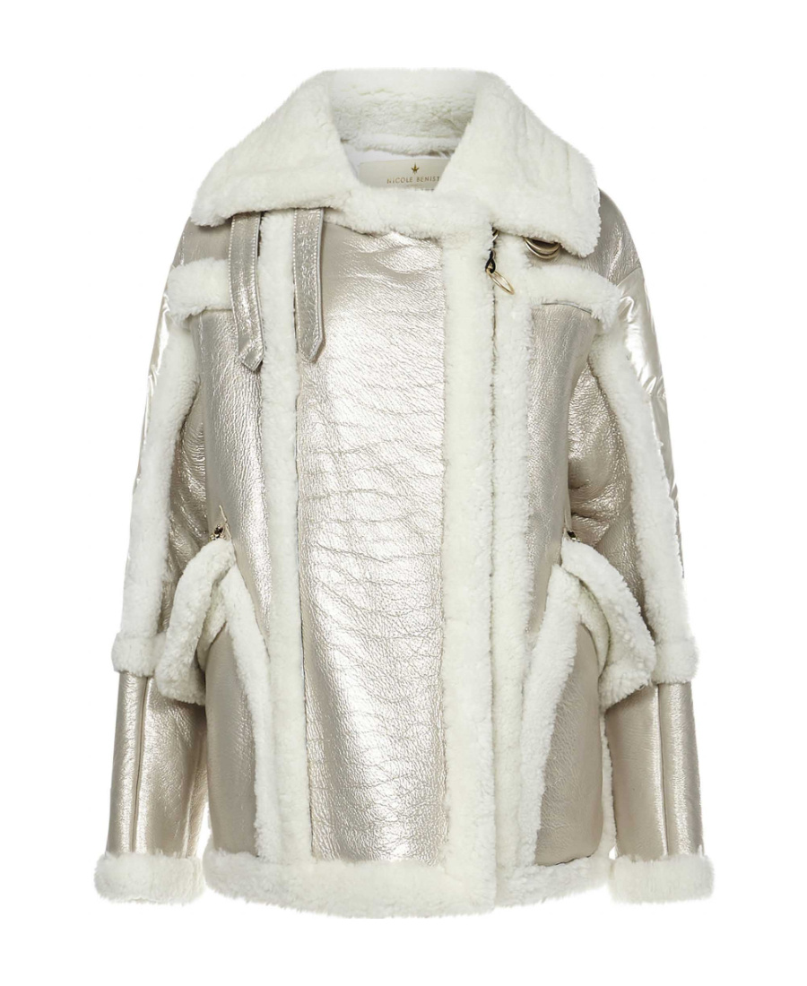 Nicole Benisti Stitched Detail Down Jacket In White