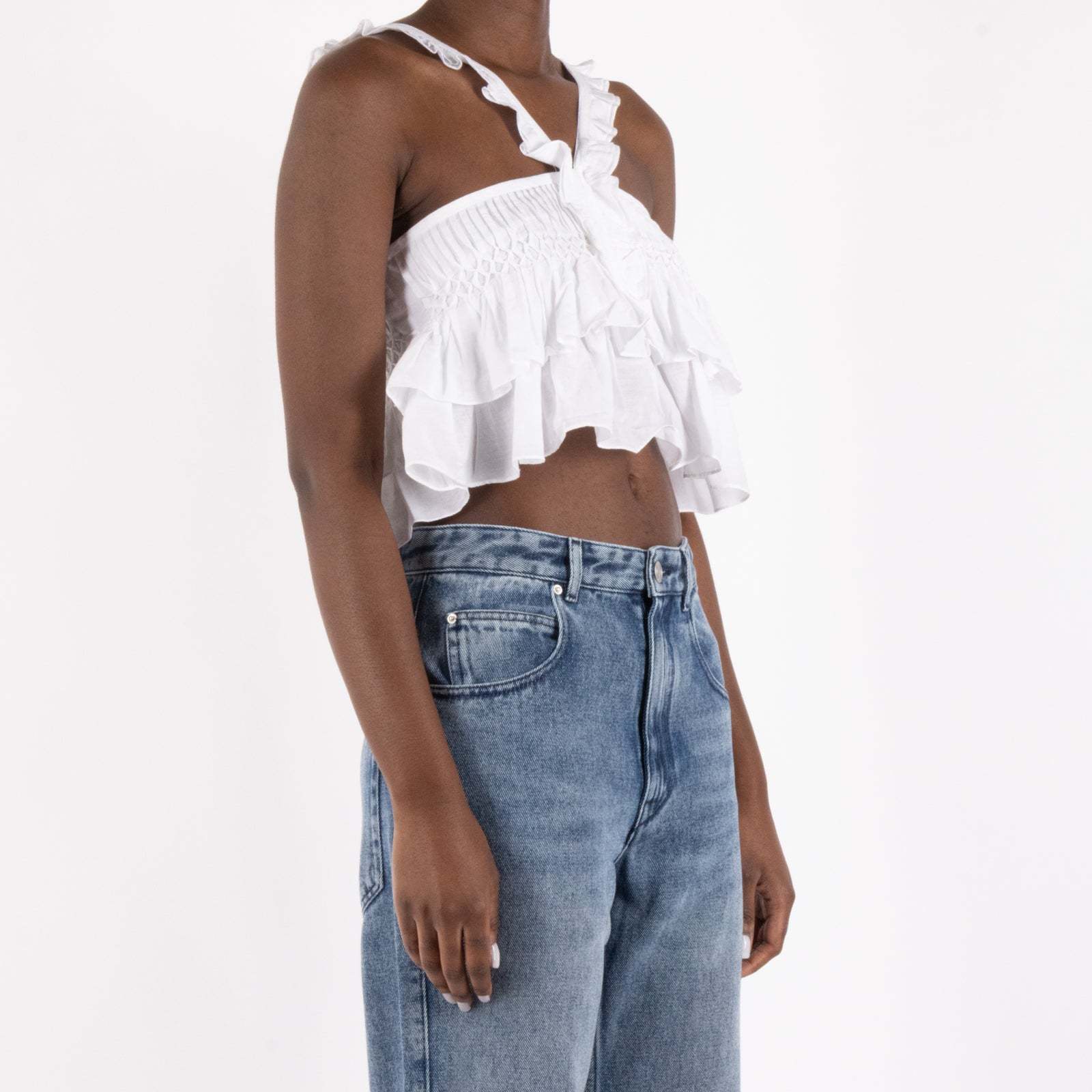Shop Isabel Marant Étoile Daliana Top In Brown