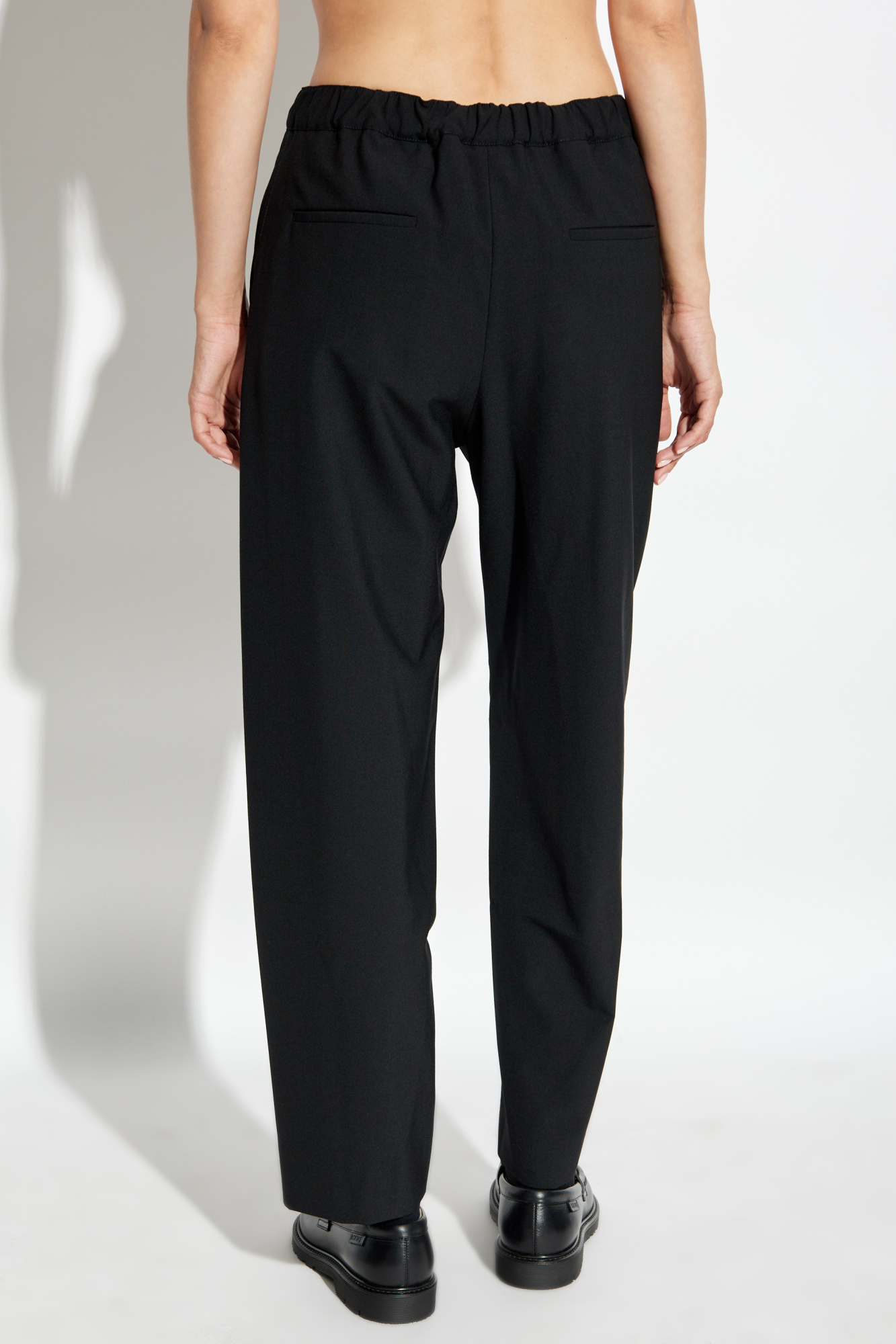 Marni Tropical Straight Wool Trousers In Black