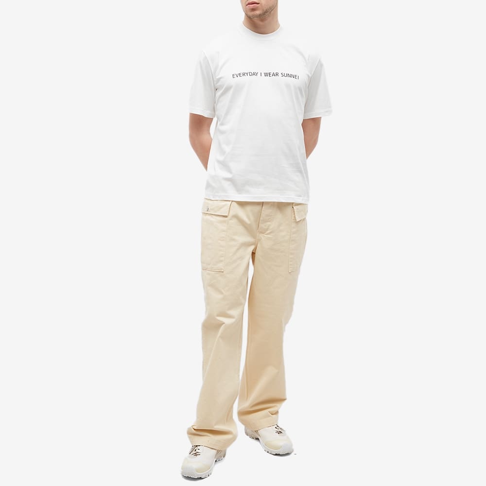 Sunnei Crewneck T-shirt With Logo Embossing In White