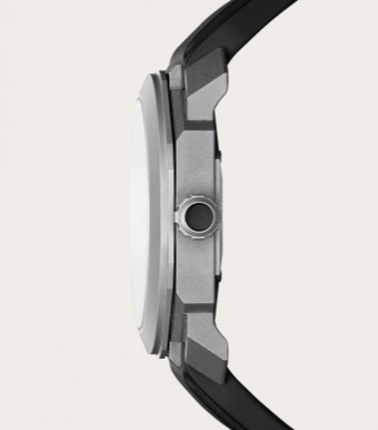 Shop Bvlgari Black Octo Solotempo Series Watch In Gray