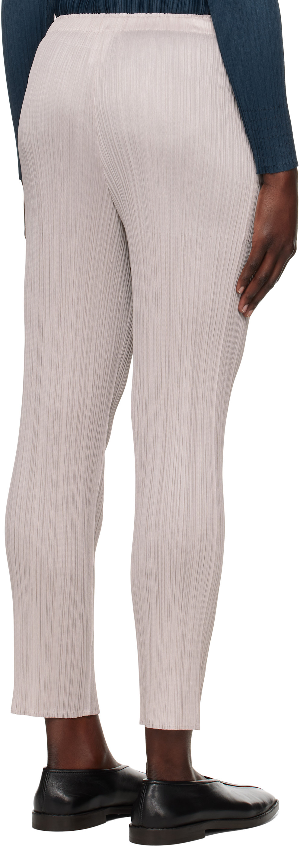 Issey Miyake Elastic Waist Casual Pants In Nude
