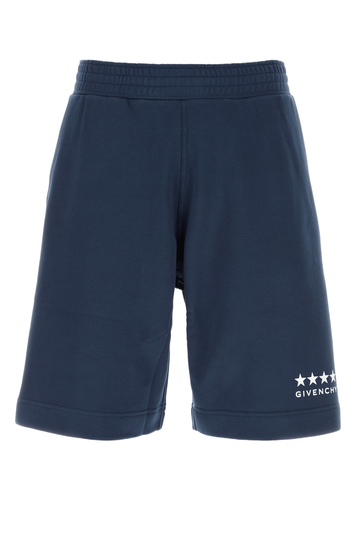 Givenchy Logo-print Cotton Shorts In Blue