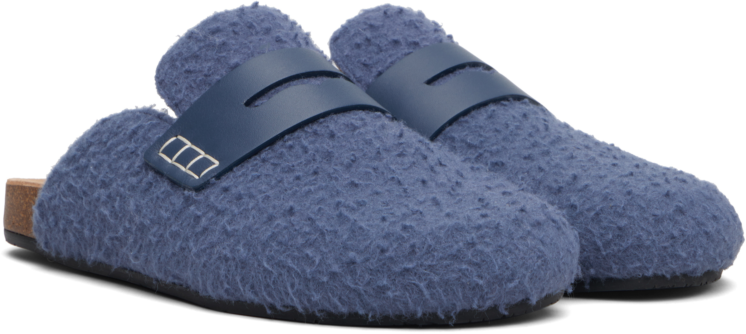 Jw Anderson Round-toe Mules In Blue