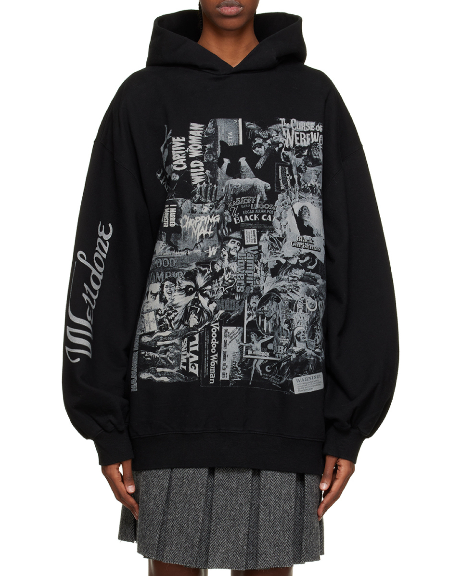 We11 Done Hooded Sweater In Black