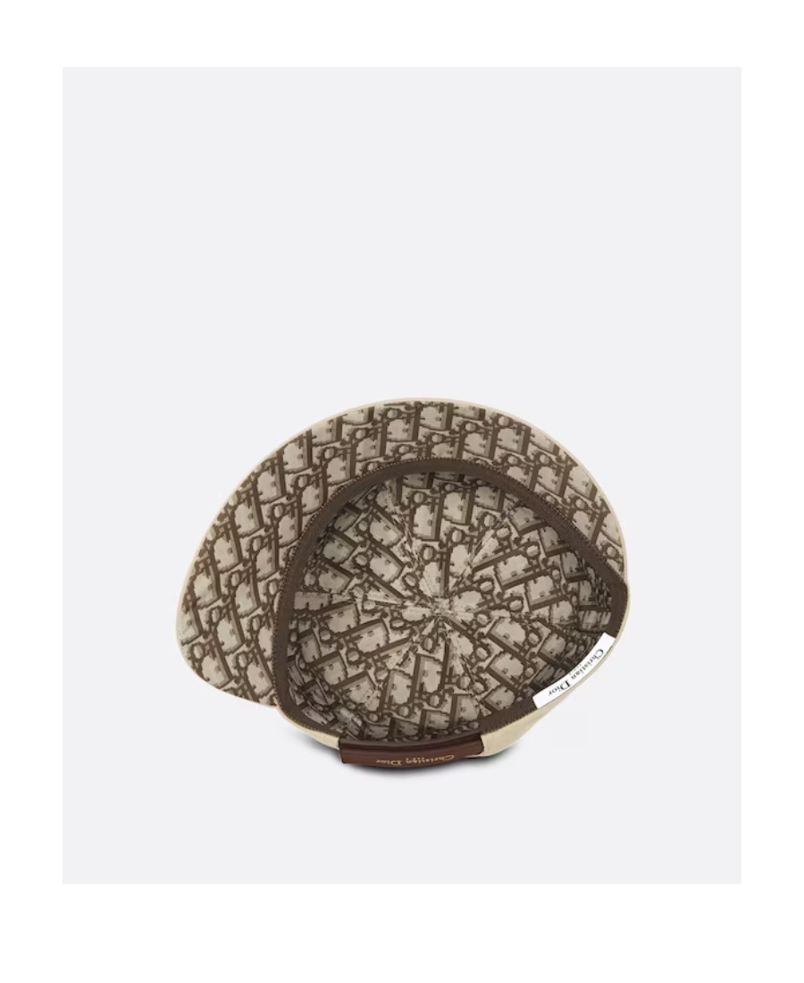 Dior Logo Asymmetrical Hat In Nude