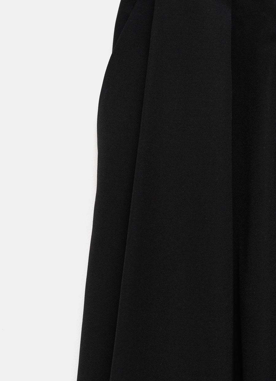Jacquemus Le Pantalon Ovalo Pleated Wide-leg Trousers In Black