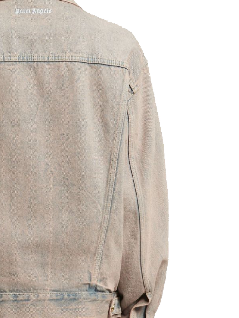 Palm Angels Overdye-wash Denim Jacket In Nude