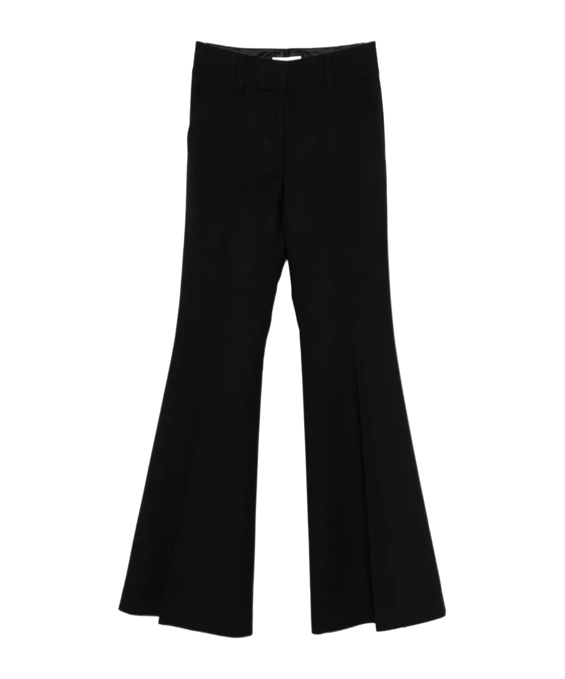 Gabriela Hearst Rhein Flared-leg Wool Trousers In Black
