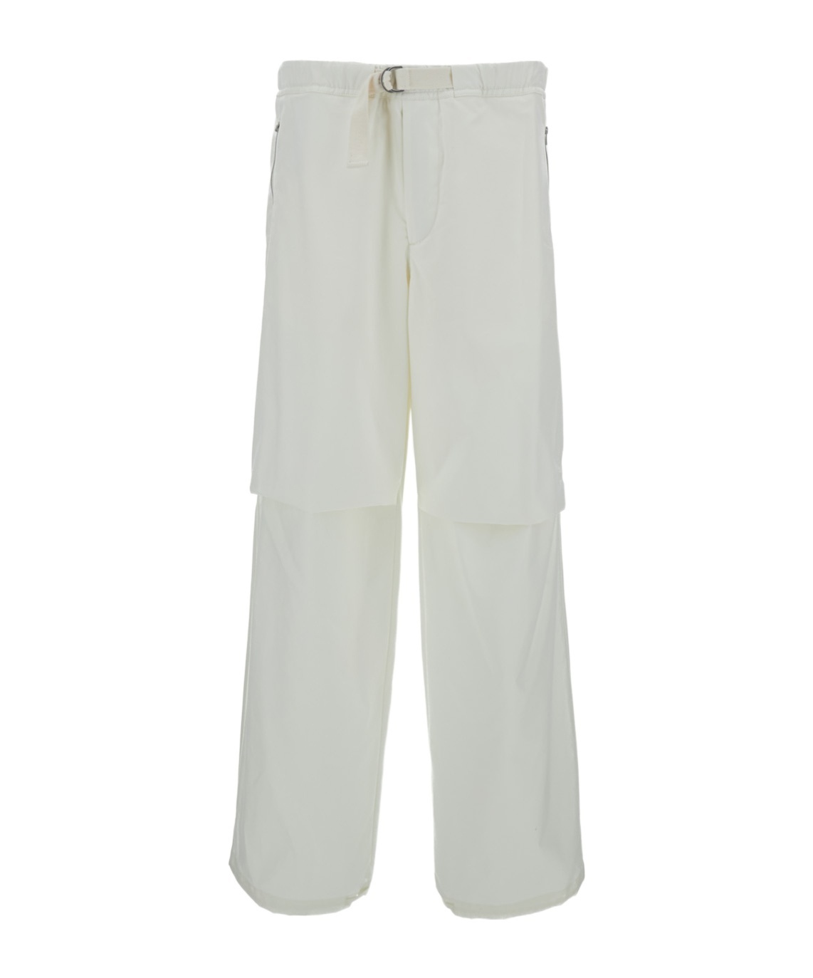Jil Sander White Cargo Pants In Cotton Man In White