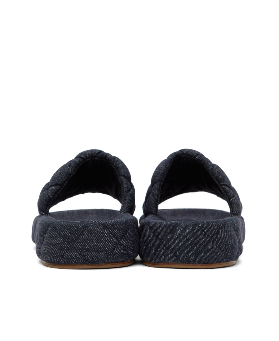 Bottega Veneta Quilted Flat Slippers In Black