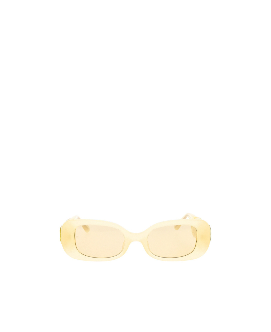 Linda Farrow Logo Sunglasses In Nude