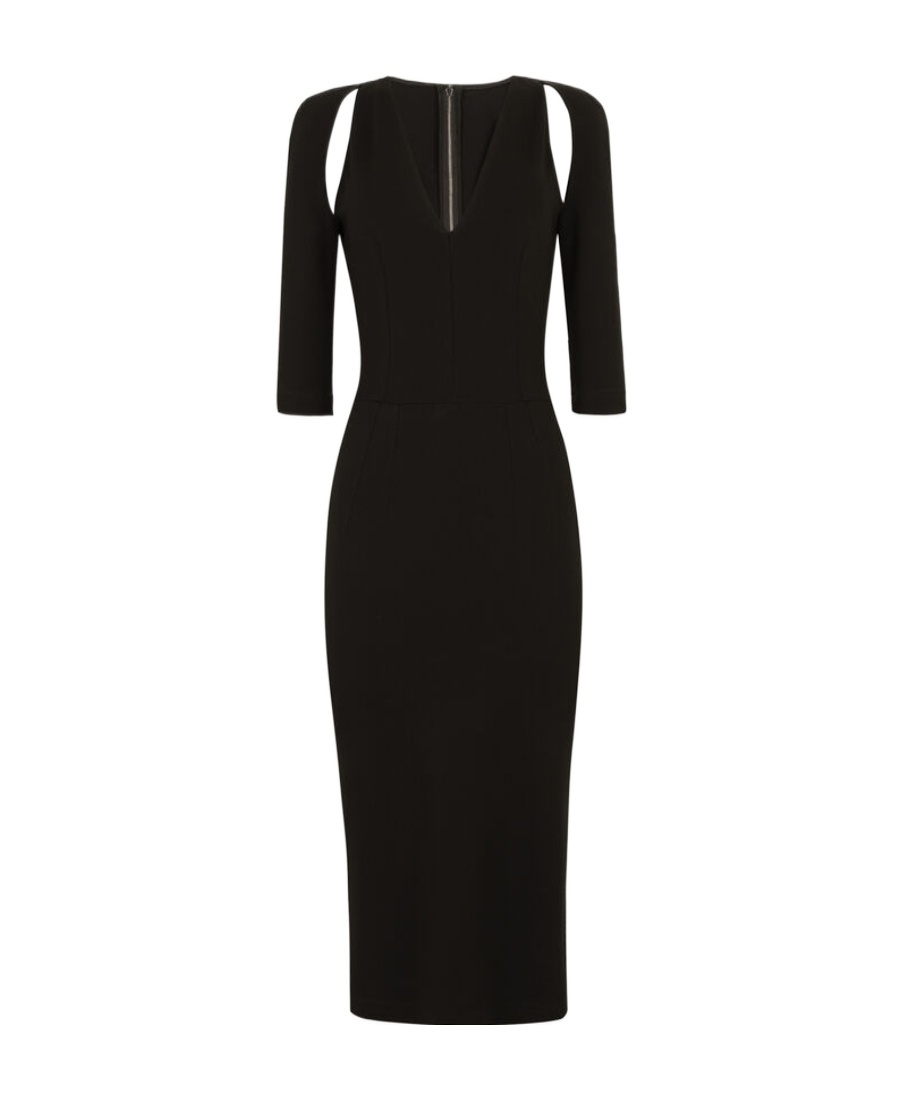 Dolce & Gabbana Cut-out Midi Dress In Black