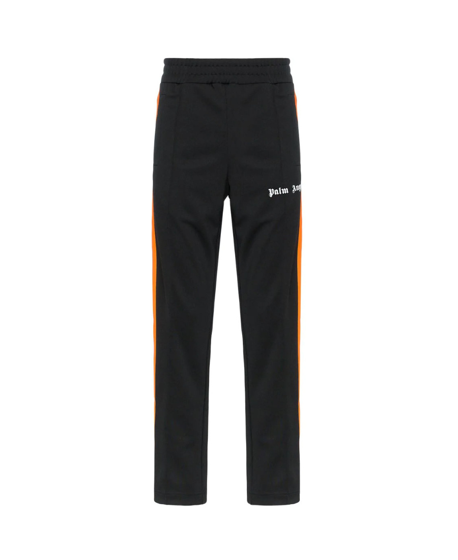 Palm Angels Logo-embroidered Knitted Trousers In Black