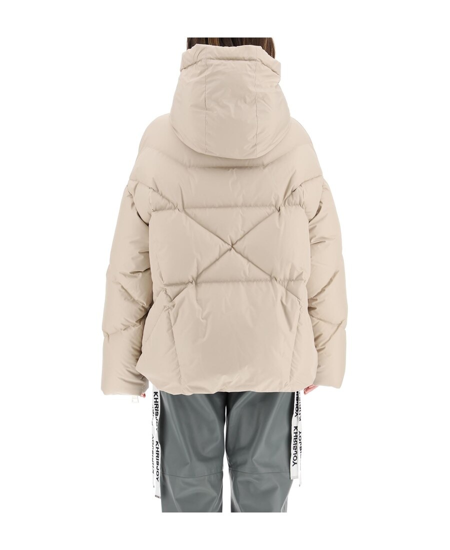 Khrisjoy Hooded Padded Jacket In Nude
