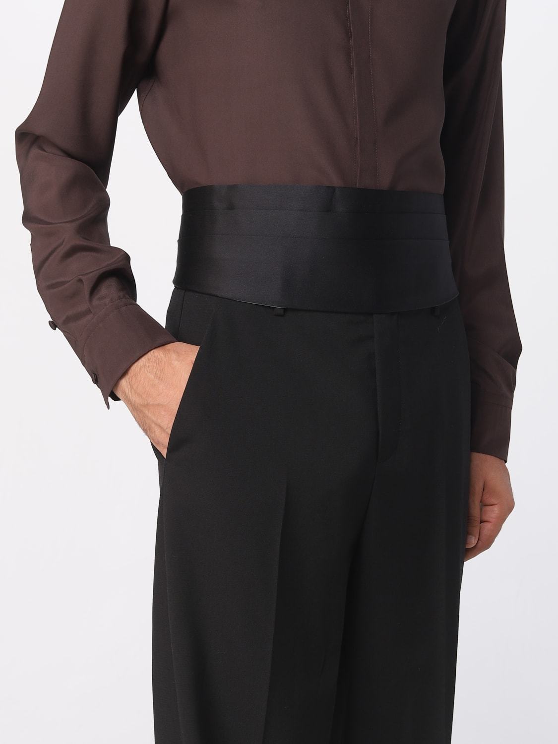 Valentino Pleated Silk Cummerbund In Black