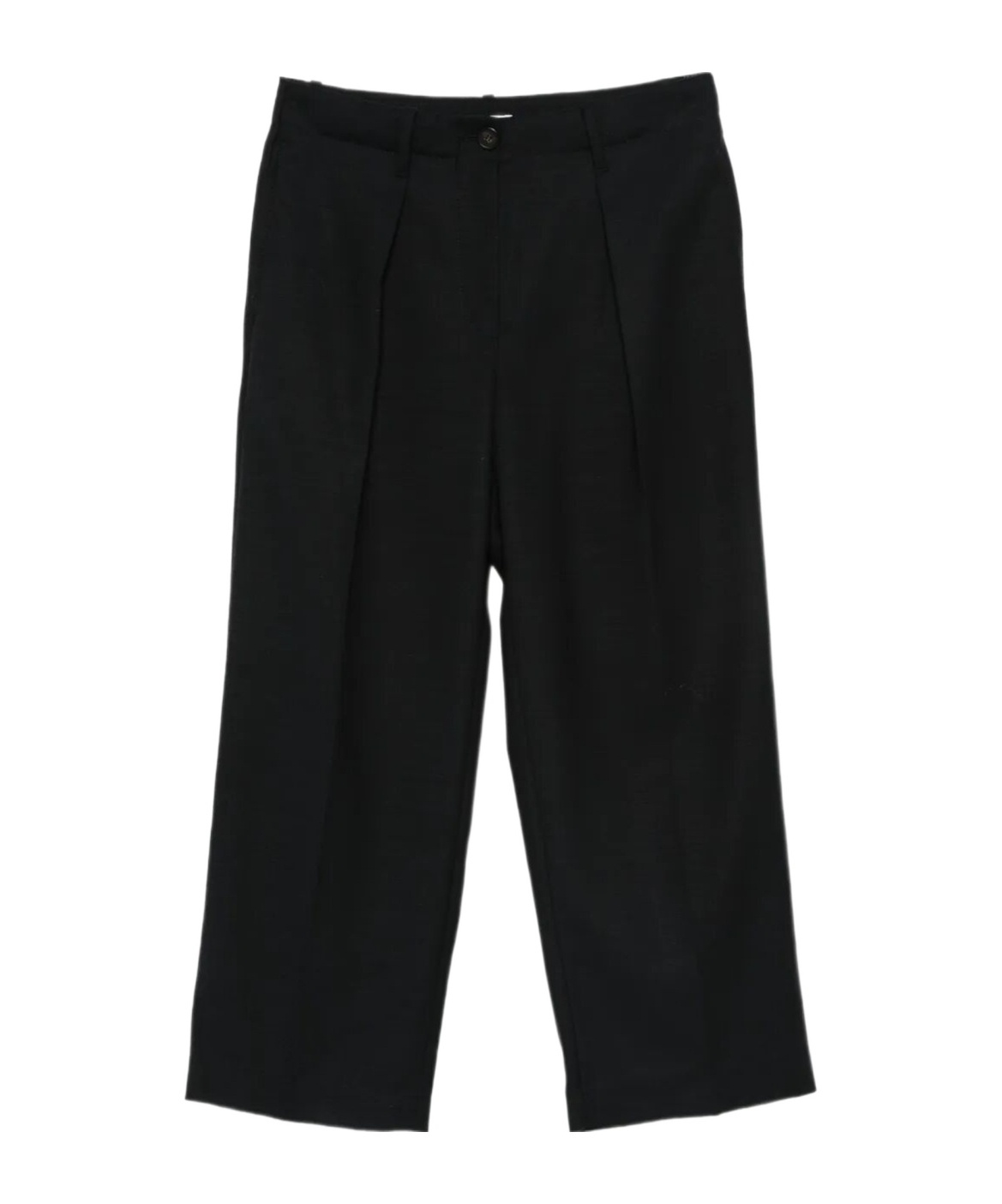 Brunello Cucinelli Pleated Wool Trousers In Black